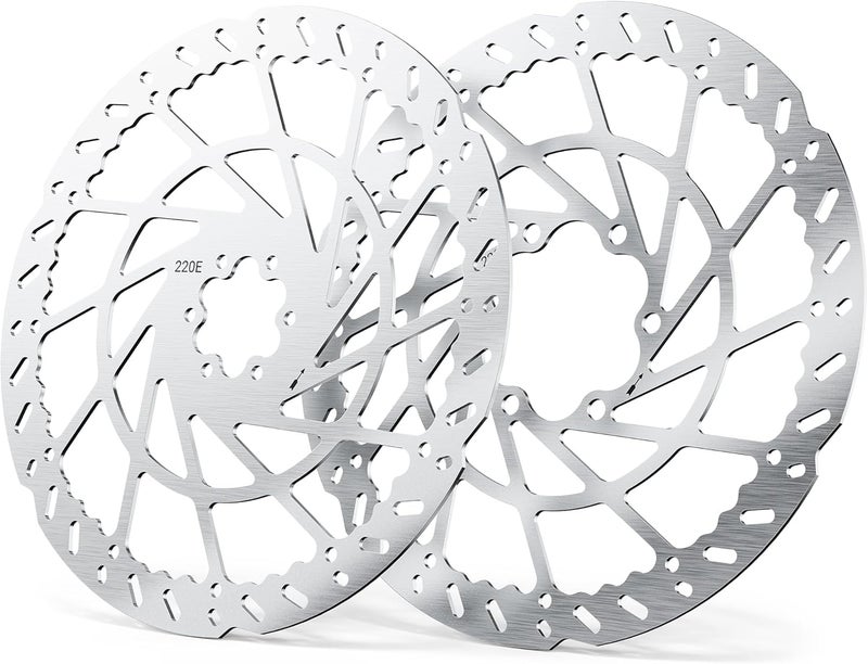 DriveXpwr Heavy Duty 220MM Front & Rear Brake Disc Set, Stainless Steel Rotors for Talaria Sting R Road Legal [TL50l.Sting R[TL4000],X3 MX [TL2500]& X3 Road Lega1 [TL25] - Image 1